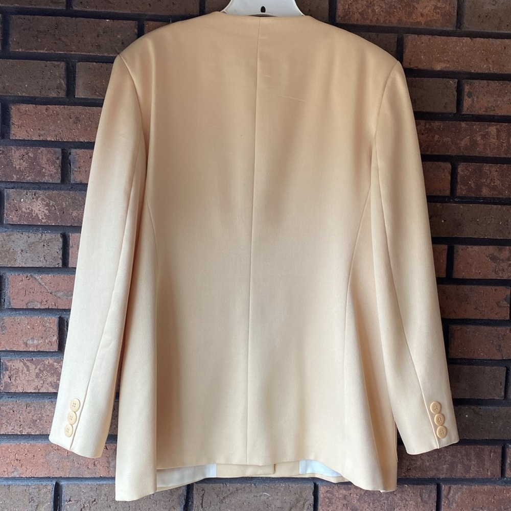Giorgio San Angelo Vintage Butter Yellow Pantsuit Women’s 14 Pastel Power Set - Picture 4 of 15